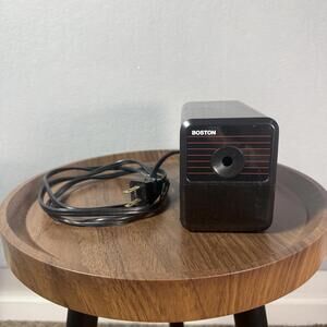 Boston Electric Pencil Sharpener Model 18 Black Tested Made in USA Vintage